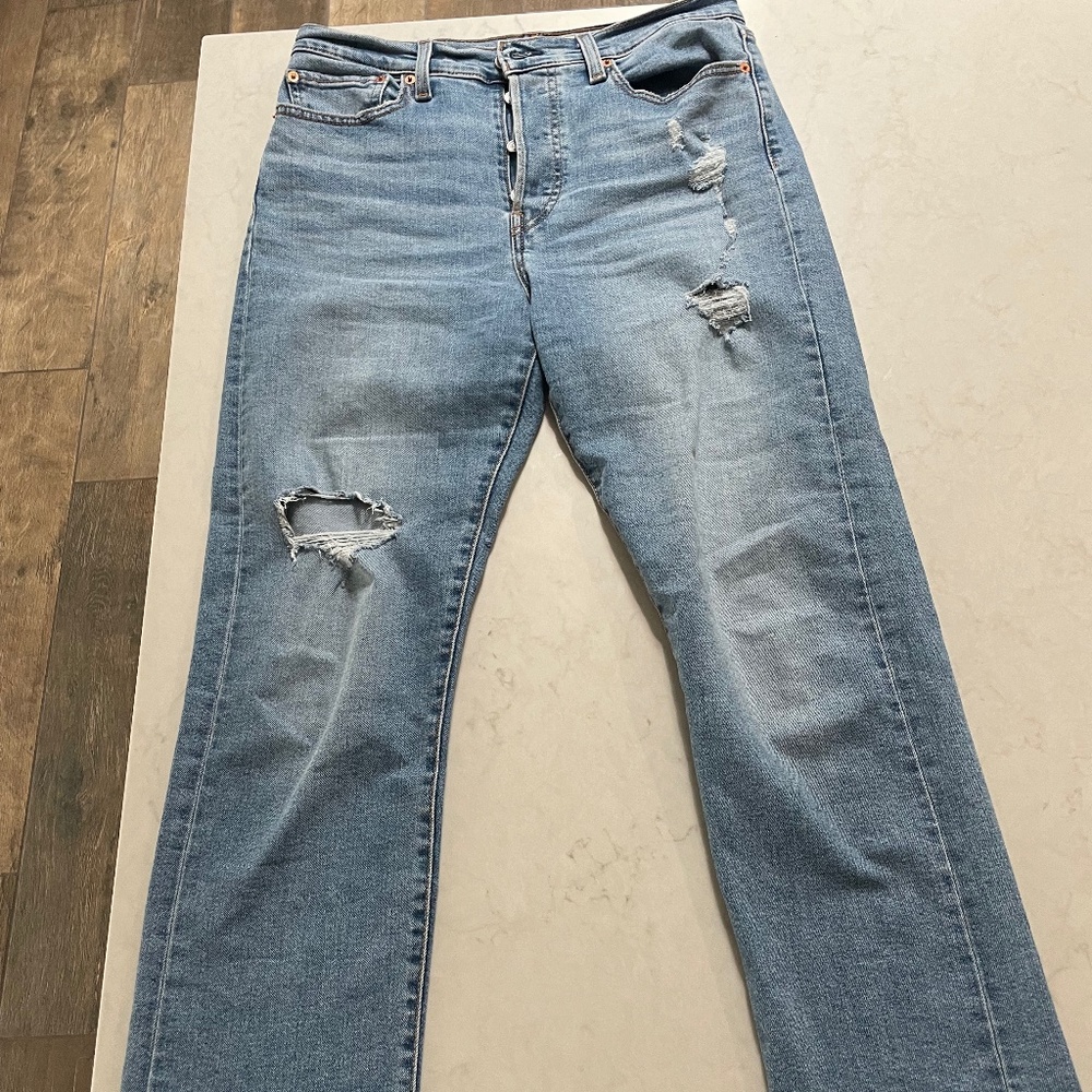 Levi's Women's High-Rise Wedgie Straight Cropped Jeans - Medium Indigo (30)